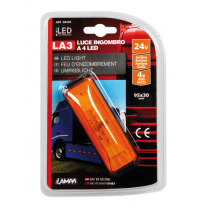 Luz De Galibo Lateral Rectangular 4 Leds Ambar