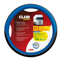 Funda Volante Club Premium Negro Azul 44-46 Cm