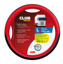 Funda Volante Club Premium Negro Rojo 46-48 Cm