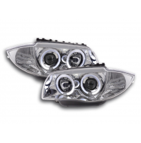 Faros Angel Eyes Bmw 1er E87/E81 04-07 Cromado