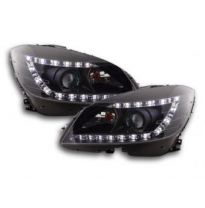 Faros Luz Diurna Mercedes C-Klasse Typ W204 Bj. 07-10 Negro