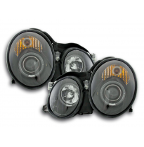 Faros Angel Eyes Mercedes Clk W208 98-02 Negro