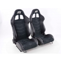 Juego Asientos Deportivos Seattle Cuero Artificial Negro Fk Automotive
