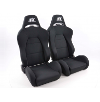 Juego Asientos Deportivos Streetfighter Tela Negra Fk Automotive