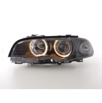 Faros Delanteros Angel Eyes Set  Bmw Serie 3 Coupe Modelo E46  98-01 Negro Fk Automotive