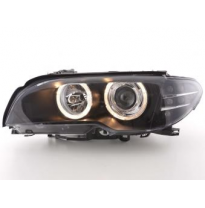 Faros Delanteros Angel Eyes Set  Bmw Serie 3 E46 Coupe  03-06, Negro Fk Automotive
