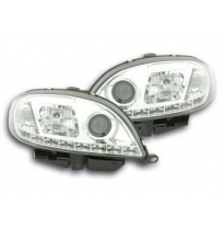 Faros Delanteros Luz Diurna Set Citroen Saxo  00-02 Cromado Fk Automotive