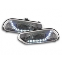 Faros Delanteros Luz Diurna Set Alfa Romeo 156 Modelo 932  98-02 Negro Fk Automotive