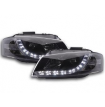 Faros Delanteros Luz Diurna Set Audi A3 Modelo 8p  03-07 Negro Fk Automotive