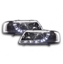 Faros Delanteros Luz Diurna Set Audi A3 Modelo 8l  96-00 Cromado Fk Automotive