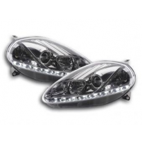 Faros Delanteros Luz Diurna Set Luz Diurna Fiat Grande Punto 199 Cromado Fk Automotive