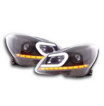 Faros Luz Diurna Mercedes C-Klasse W204 Bj. 11-14 Negro Fk Automotive