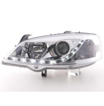 Faros Delanteros Luz Diurna Set Opel Astra Modelo G  98-03 Cromado Fk Automotive