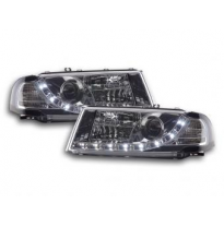 Faros Delanteros Luz Diurna Set Skoda Octavia Modelo 1u  01-04 Cromado Fk Automotive