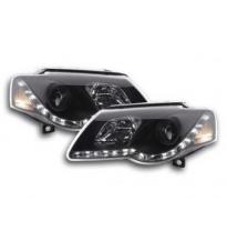 Faros Delanteros Luz Diurna Set Luz Diurna Vw Passat B6 3c Negro Fk Automotive