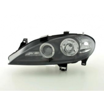Faros delanteros Set Angel Eyes Renault Megane 1 3/5-ptas.  99-02 negro Fk automotive