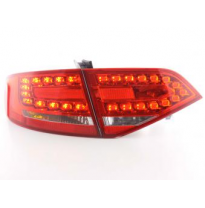 Kit De Pilotos Traseros Led Audi A4 Modelo 8k Sedan, Rojo/Color Claro Fk Automotive