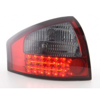 Kit De Pilotos Traseros Led Audi A6 Sedan Modelo 4b  97-03 Rojo/Negro Fk Automotive