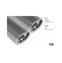 FOX Salida del Escape trasero derecha / izquierda - 2x80 tipo 17 Seat Altea XL 5P - tracción delantera Año: 2,0l TFSI 147kW 2,0l