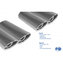 Escape FOX CitroenC1/ Peugeot 107/ Toyota Aygo escape final Ausgang recht/links - 2x86x54 Typ 33 dch/izq