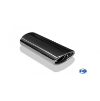 Cola de escape para soldar 33 86x54 mm / lenght: 200 mm / oval / rolled / 15° slant / with absorber