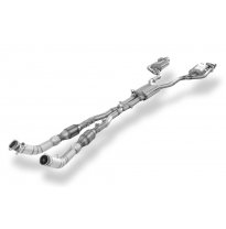 Sistema parcial del Audi RS4 B7 desde el catalizador, compuesto por el silenciador trasero. Fox exhaust