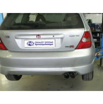 Honda Civic VII Type R - Silenciador final EP3 - 2x90 tipo 10 Fox exhaust