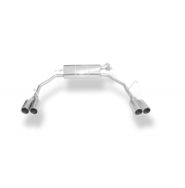 Salida transversal derecha/izquierda del silenciador final del Honda Civic IX Hatchback Fox exhaust