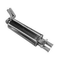 Mercedes W123/S123 - 4 cilindros Silenciador trasero - 2x50 Tipo 1 Fox exhaust