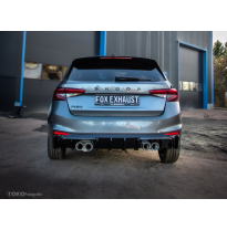 Silenciador final Skoda Fabia PJ con salida de válvula de escape derecha/ Fox exhaust
