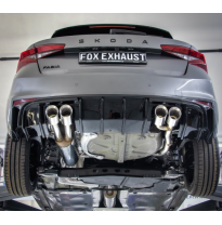 Silenciador trasero Skoda Fabia PJ, salida derecha/izquierda - 2x90 tipo 25 derecha/izquierda Fox exhaust