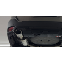 Inserto trasero Subaru Outback BT ABS negro brillante con 1x cola Fox exhaust