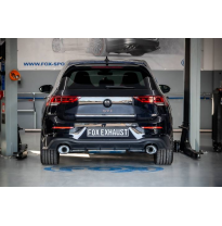 VW Golf 8 GTI Silenciador final y presilenciador, salida derecha/izquierda 80 mm - Fox exhaust
