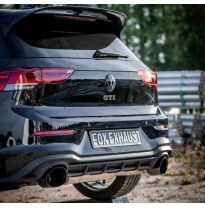VW Golf 8 GTI Silenciador final y presilenciador, salida derecha/izquierda 80 mm - Fox exhaust