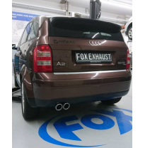 Audi A2 - 1,4 l - Silenciador final del depósito de 34 l - 2 x 80 tipo 16 Fox exhaust