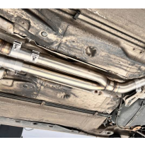 Tubo de conexión Audi S4 B5 de 76 mm/2 x 70 mm con adaptador de 2 x 76 mm. Fox exhaust