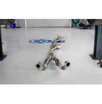 Montaje del tubo de bajada, silenciador trasero y delantero del Audi RS4 B5 - Fox exhaust