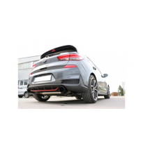 FOX Escape trasero salida cruzada derecha / izquierda con trampilla de escape - 129x106 tipo 44 negro esmaltado brillante Hy