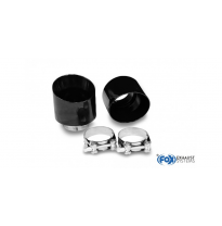 FOX Tubos de escape - 1x114 tipo 25 derecha / izquierda negro brillante Hyundai i30N Performance + Fastback Año: 2,0l 202kW