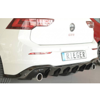 Difusor trasero trasero Rieger - Golf 8 VW Golf 8 GTI: 08.20- | 5- Fox exhaust