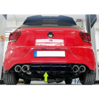 Parachoques Rieger VW Polo AW GTI ABS - brillante - para cola de 4x100 mm Fox exhaust