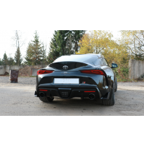 FOX Escape trasero salida cruzada derecha / izquierda - 129x106 tipo 44 esmaltada en negro Toyota Supra JTSC Año: 3,0l 250kW