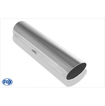 Cola de escape para soldar 14 &amp;#216; 76 mm / lenght: 300 mm - round / sharp-edged / 15° slant / without absorber