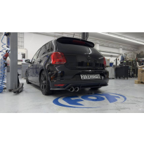 Silenciador trasero VW Polo 6R - 2x90 Tipo 25 , compatible con el parachoques original VW Polo 6R GTI. Fox exhaust