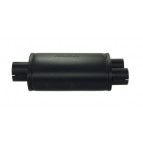 3 &quot;Silenciador Universal&quot; Splitt &quot; Friedrich Longitud: 320 Mm / Diámetro: 220/140 Mm Ovalado / 1x Entrada 76 Mm - 2x Salida 63,5