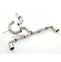 Catback-System De 76 Mm Con Salida De Escape Izquierdo Y Derecho Friedrich Vw Golf Vi  Año: 10/2008-2012 2wd  2.0l Tdi 81/103kw