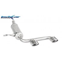 Escape trasero deportivo CEN 1X120X80 RENAULT MEGANE II 2.0 16V RS TURBO (225CV) 2004-- Ø 60 CON Homologacion Europea Inoxca