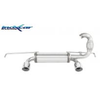 Escape trasero deportivo 1X90 X-RACE Salida Izq. + Dcha. RENAULT TWINGO (type MK3) GT 900 (110CV) 2017-- CON homologacion In