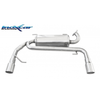 Escape trasero deportivo 1X80 RACING Salida Izq. + Dcha. SUZUKI SWIFT 1.6 16V SPORT (125CV) 2006-- CON Homologacion Europea