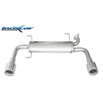 Escape trasero deportivo 1X102 Salida Izq. + Dcha. SUZUKI SWIFT 1.6 VVT SPORT (136CV) 2012-- Ø 50 SIN homologacion Inoxcar